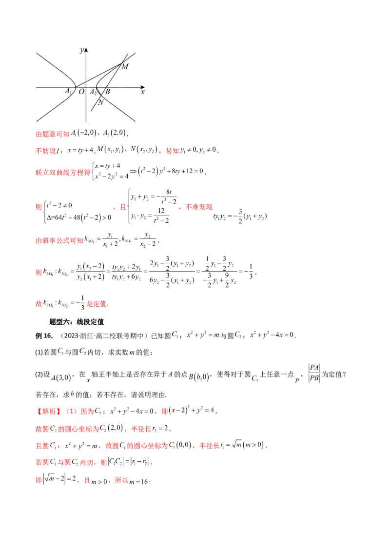 重难点突破16圆锥曲线中的定点、定值问题（十大题型）（解析版）_2.2025数学总复习_2024年新高考资料_1.2024一轮复习_2024年高考数学一轮复习讲练测（新教材新高考）