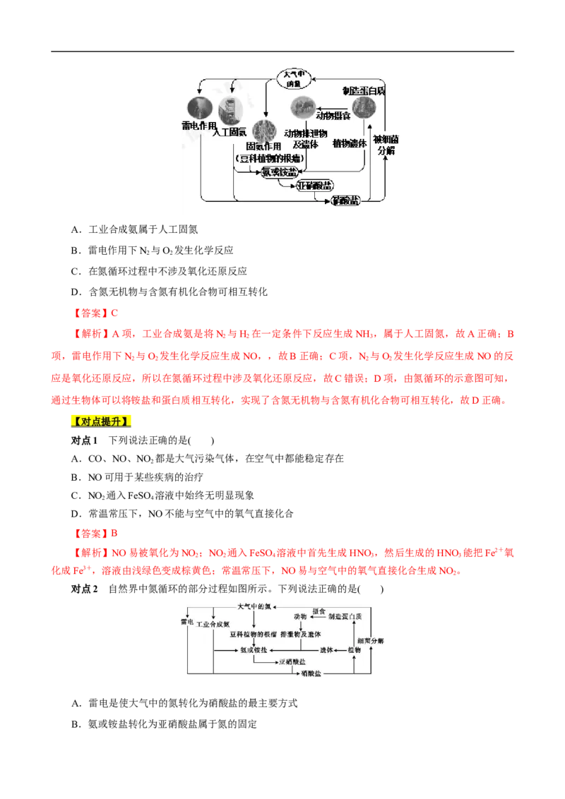 考点11氮及其化合物（解析版）_05高考化学_通用版（老高考）复习资料_2023年复习资料_一轮复习_备战2023年高考化学一轮复习考点帮（全国通用）