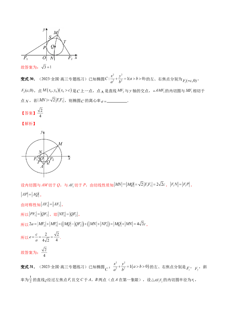重难点突破04轻松搞定圆锥曲线离心率十九大模型（十九大题型）（解析版）_2.2025数学总复习_2024年新高考资料_1.2024一轮复习_2024年高考数学一轮复习讲练测（新教材新高考）
