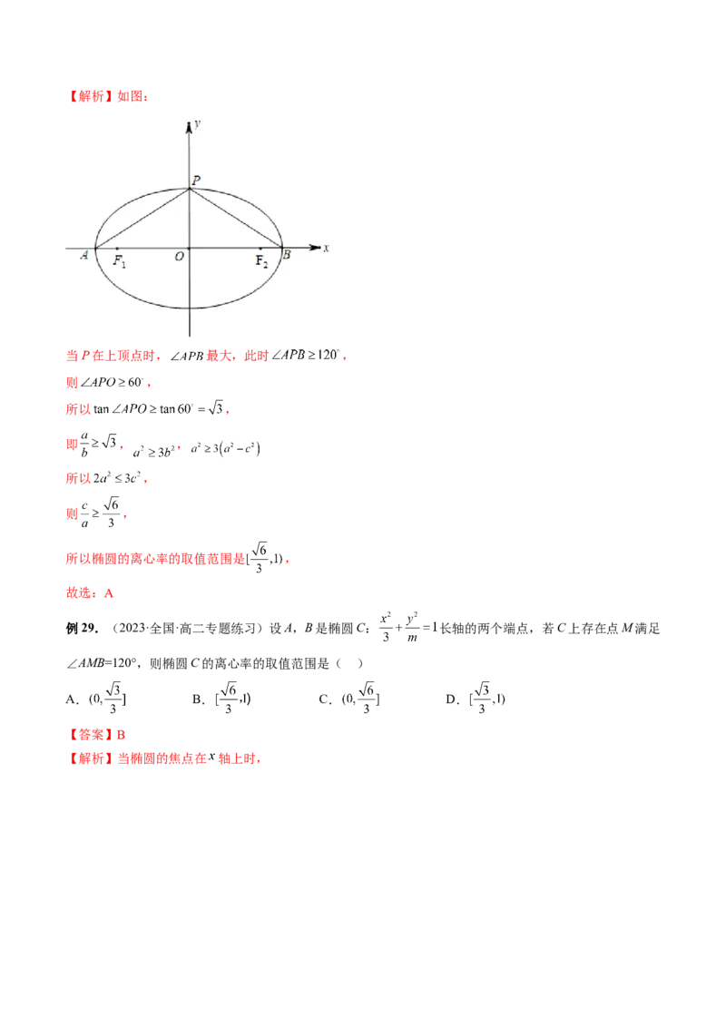 重难点突破04轻松搞定圆锥曲线离心率十九大模型（十九大题型）（解析版）_2.2025数学总复习_2024年新高考资料_1.2024一轮复习_2024年高考数学一轮复习讲练测（新教材新高考）