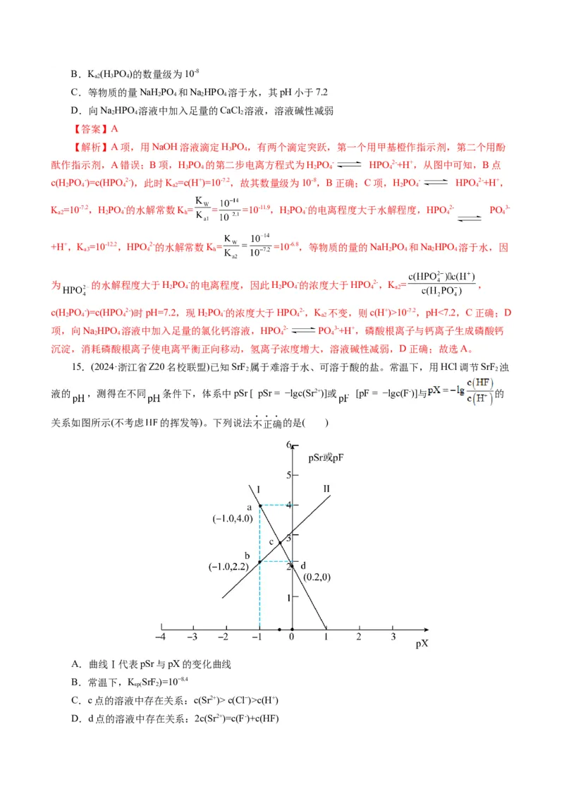 第八章水溶液中的离子反应与平衡(测试)(解析版)_05高考化学_2025年新高考资料_一轮复习_2025年高考化学一轮复习讲练测（新教材新高考）_第八章水溶液中的离子反应与平衡