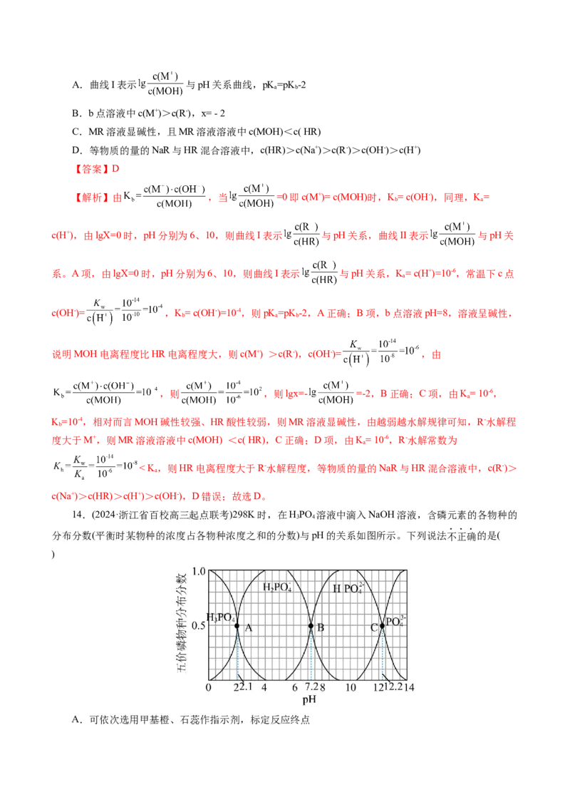 第八章水溶液中的离子反应与平衡(测试)(解析版)_05高考化学_2025年新高考资料_一轮复习_2025年高考化学一轮复习讲练测（新教材新高考）_第八章水溶液中的离子反应与平衡