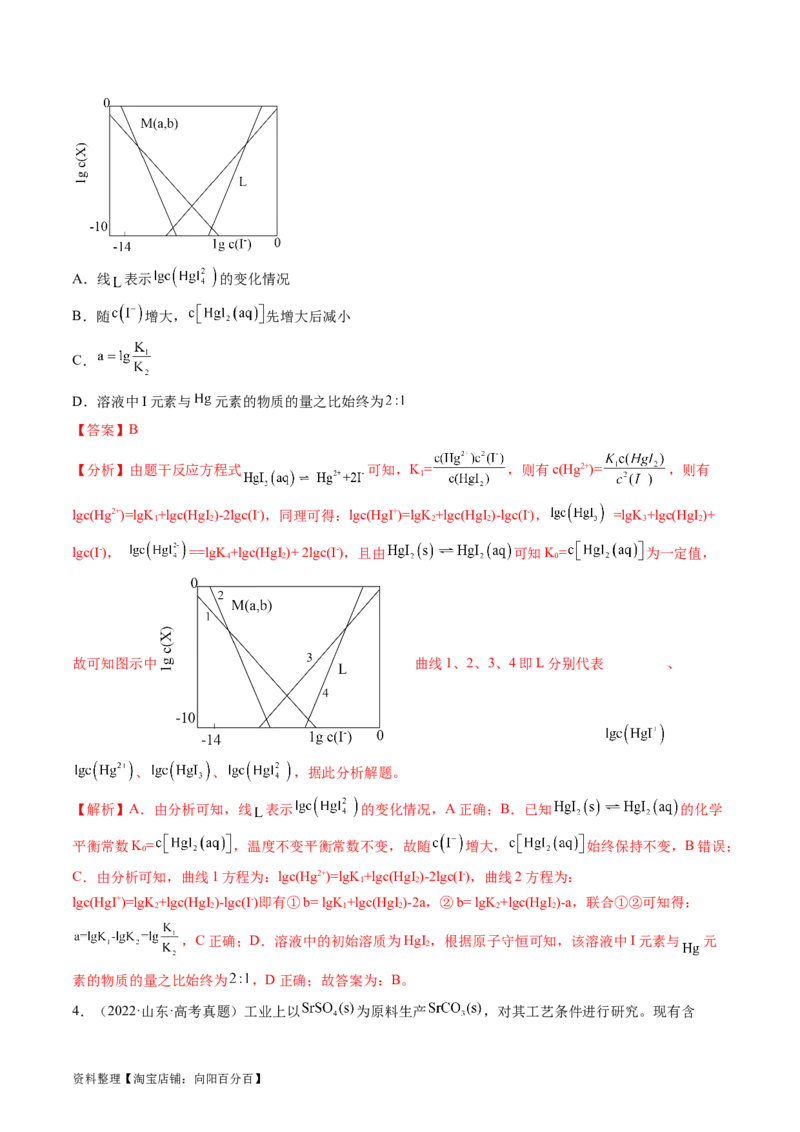 第31讲难溶电解质的溶解平衡与应用（练习）（解析版）_05高考化学_新高考复习资料_2024年新高考资料_一轮复习资料_完2024年高考化学一轮复习讲练测(课件+讲义+练习)（新高考）