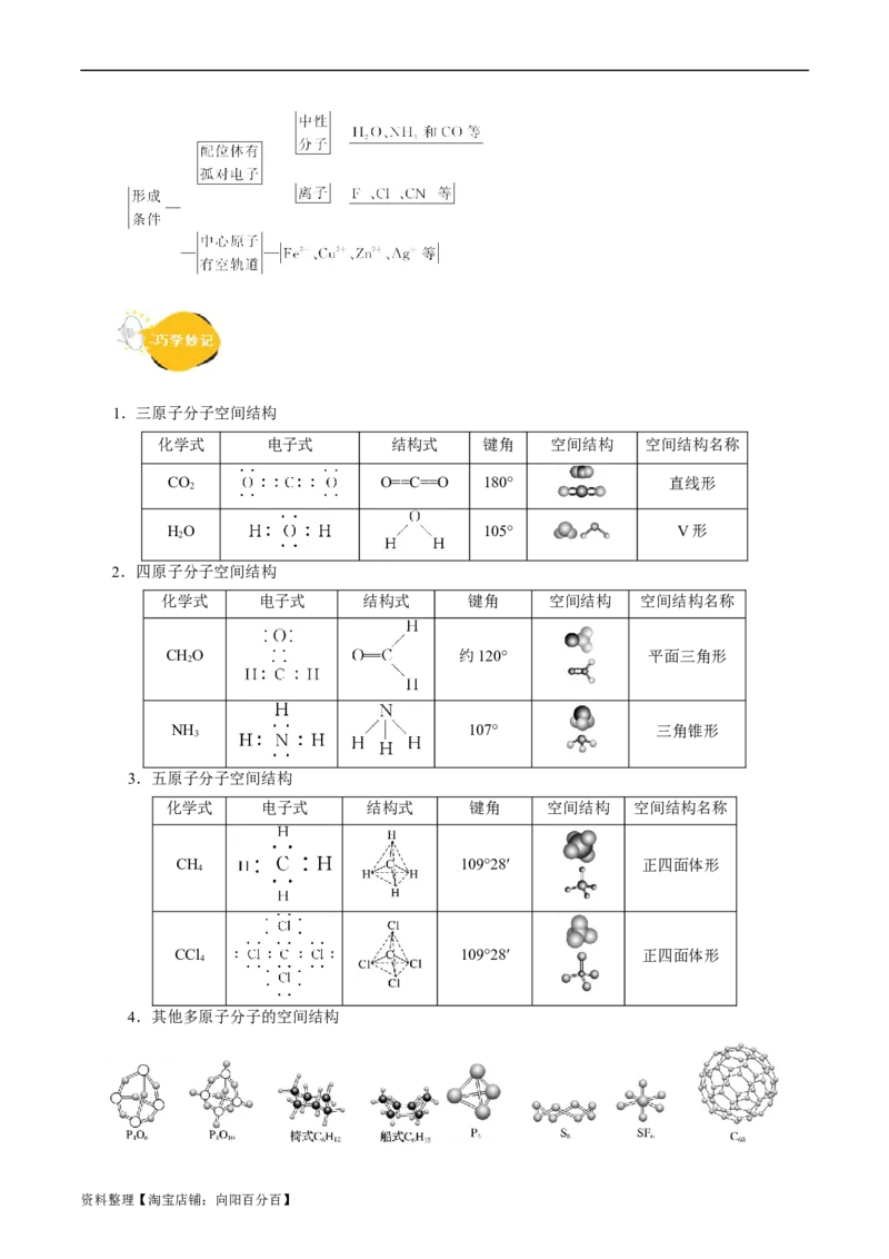 考点42分子结构与性质(核心考点精讲精练)_05高考化学_通用版（老高考）复习资料_2024年复习资料_完备战2024年高考化学一轮复习考点帮（全国通用）