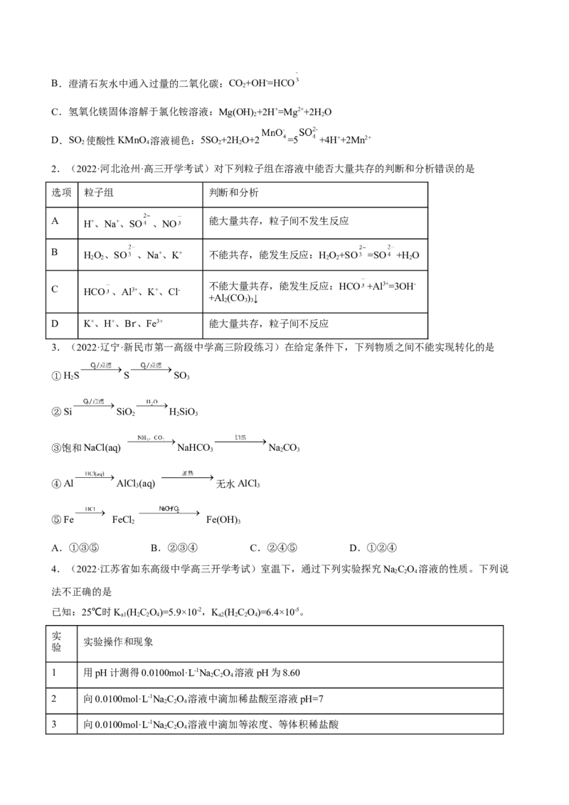 考向27盐类的水解-备战2023年高考化学一轮复习考点微专题（新高考地区专用）_05高考化学_新高考复习资料_2023年新高考资料_一轮复习
