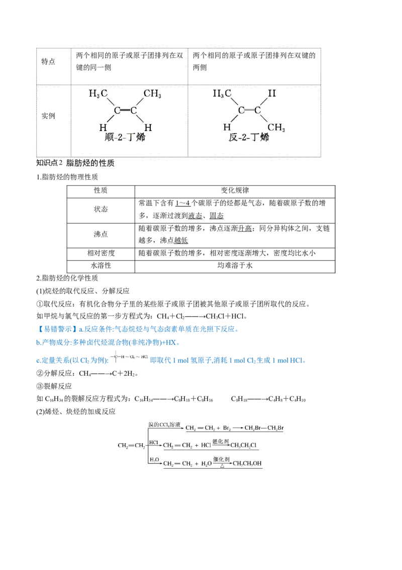 第37讲烃（讲义）（原卷版）_05高考化学_新高考复习资料_2024年新高考资料_一轮复习资料_完2024年高考化学一轮复习讲练测(课件+讲义+练习)（新高考）_讲义+练习_第37讲烃（讲义）
