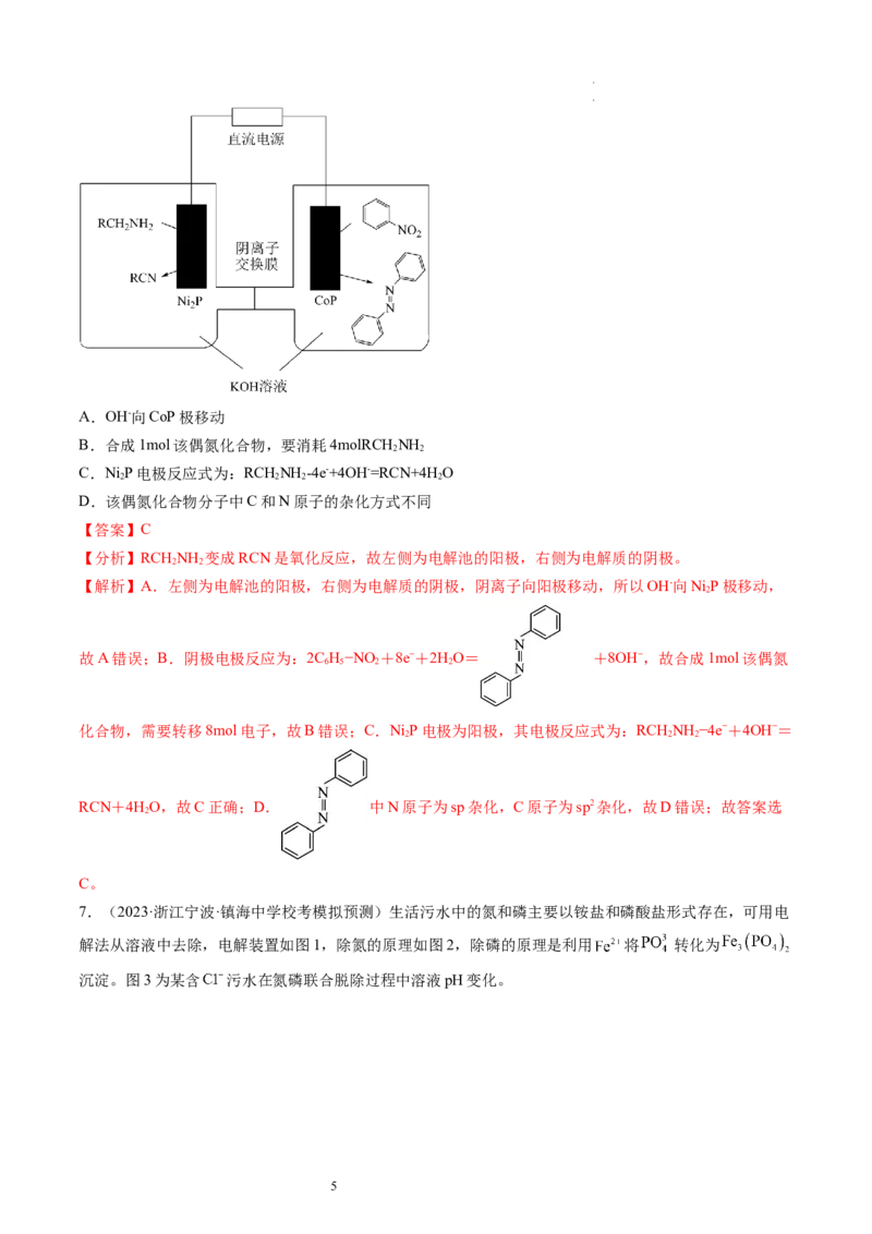 第23讲电解池金属的腐蚀与防护（练习）（解析版）_05高考化学_新高考复习资料_2024年新高考资料_一轮复习资料_完2024年高考化学一轮复习讲练测(课件+讲义+练习)（新高考）