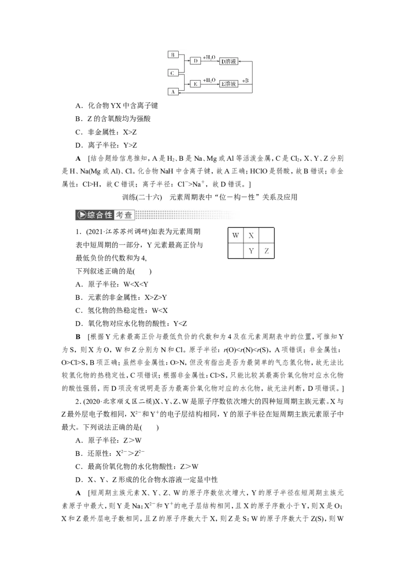 第3讲元素周期表中&ldquo;位－构－性&rdquo;关系及应用（教案）_05高考化学_新高考复习资料_2022年新高考资料_2022届一轮复习讲练结合_第五章物质结构元素周期律