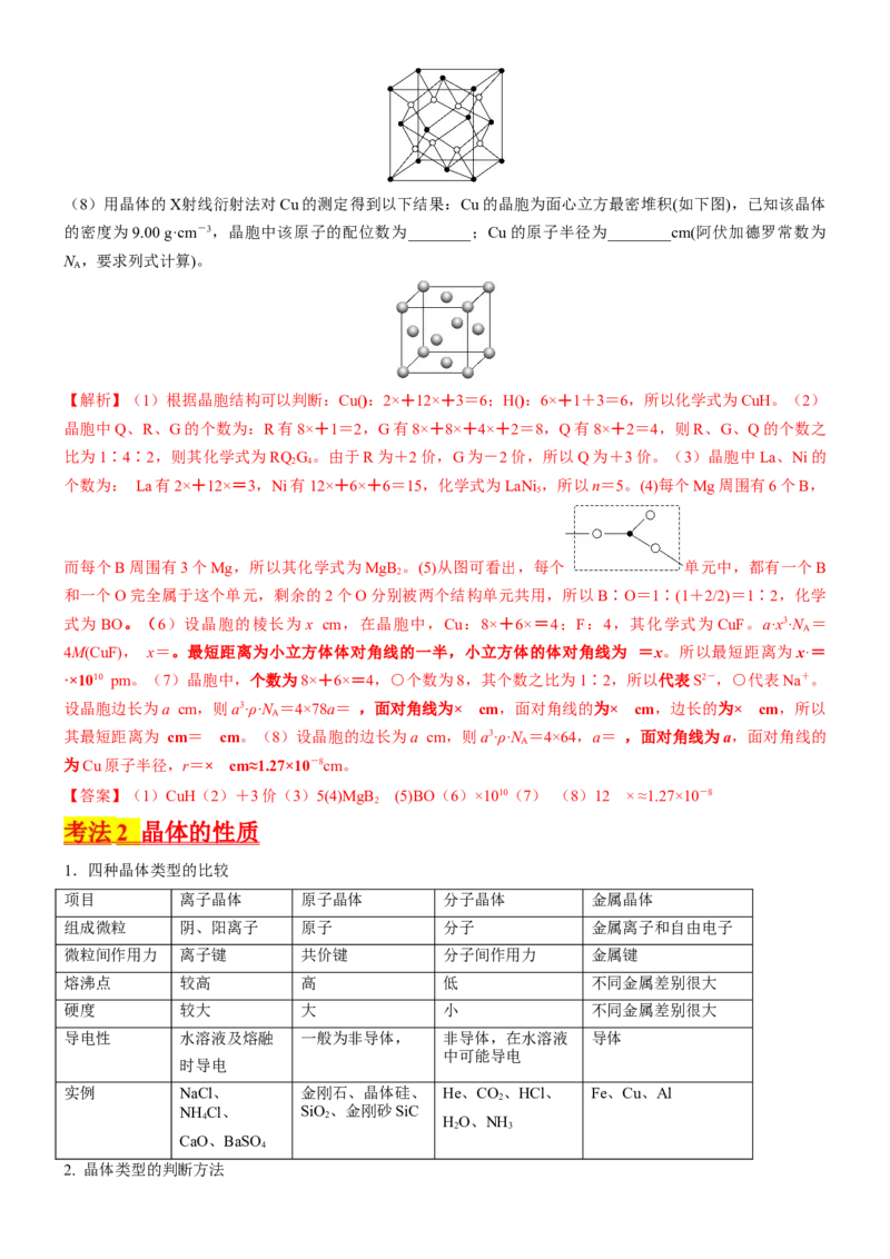 考点21晶体结构与性质（核心考点精讲精练）-备战2024年高考化学一轮复习考点帮（新高考专用）（解析版）_05高考化学_新高考复习资料_2024年新高考资料_一轮复习资料