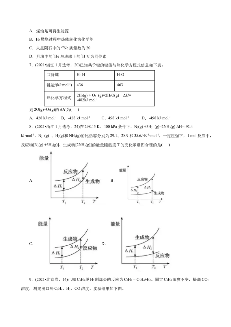 第01讲化学反应的热效应(讲义)(原卷版)_05高考化学_2025年新高考资料_一轮复习_2025年高考化学一轮复习讲练测（新教材新高考）_第六章化学反应与能量