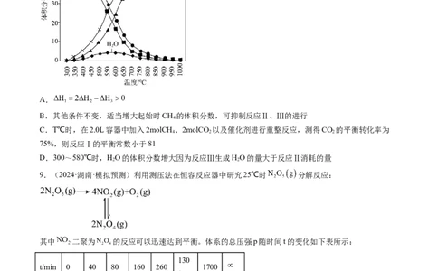 第03讲化学平衡常数及其相关计算（练习）（原卷版）_05高考化学_2025年新高考资料_一轮复习_2025年高考化学一轮复习讲练测（新教材新高考）_第七章化学反应速率与化学平衡