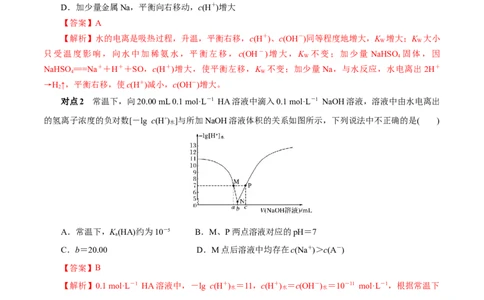考点27水的电离和溶液的pH（解析版）_05高考化学_通用版（老高考）复习资料_2023年复习资料_一轮复习_备战2023年高考化学一轮复习考点帮（全国通用）