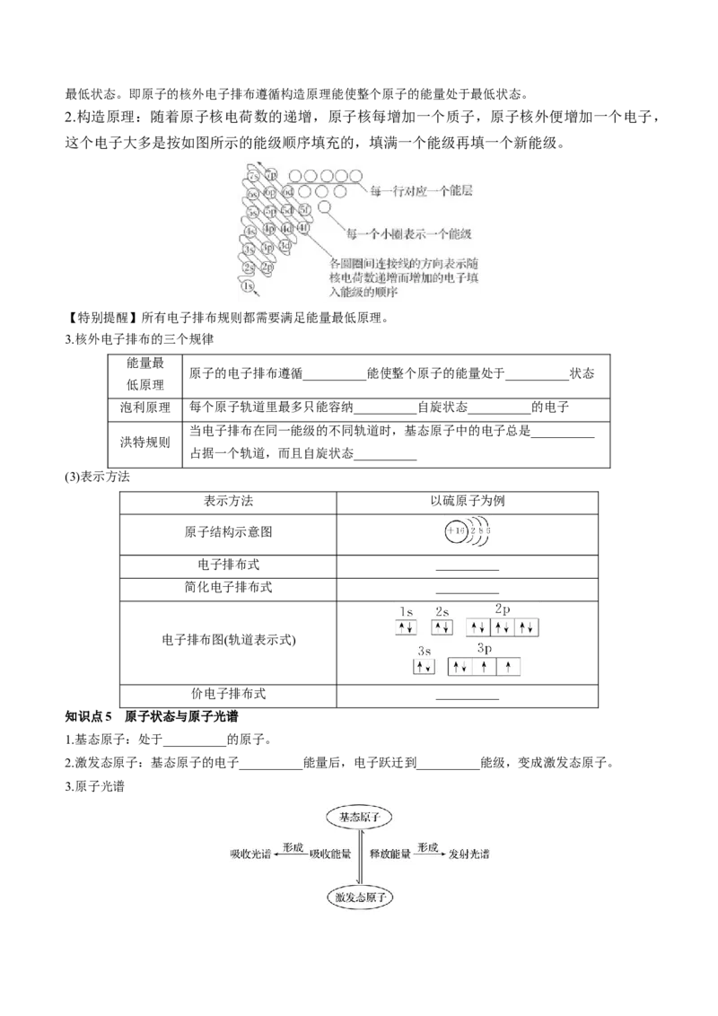 第16讲物质结构原子核外电子排布（讲义）（原卷版）_05高考化学_新高考复习资料_2024年新高考资料_一轮复习资料_完2024年高考化学一轮复习讲练测(课件+讲义+练习)（新高考）