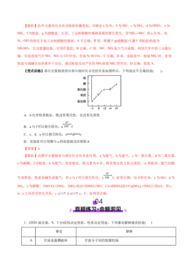 第03讲氮及其重要化合物(讲义)(解析版)_05高考化学_2025年新高考资料_一轮复习_2025年高考化学一轮复习讲练测（新教材新高考）_第四章非金属及其化合物