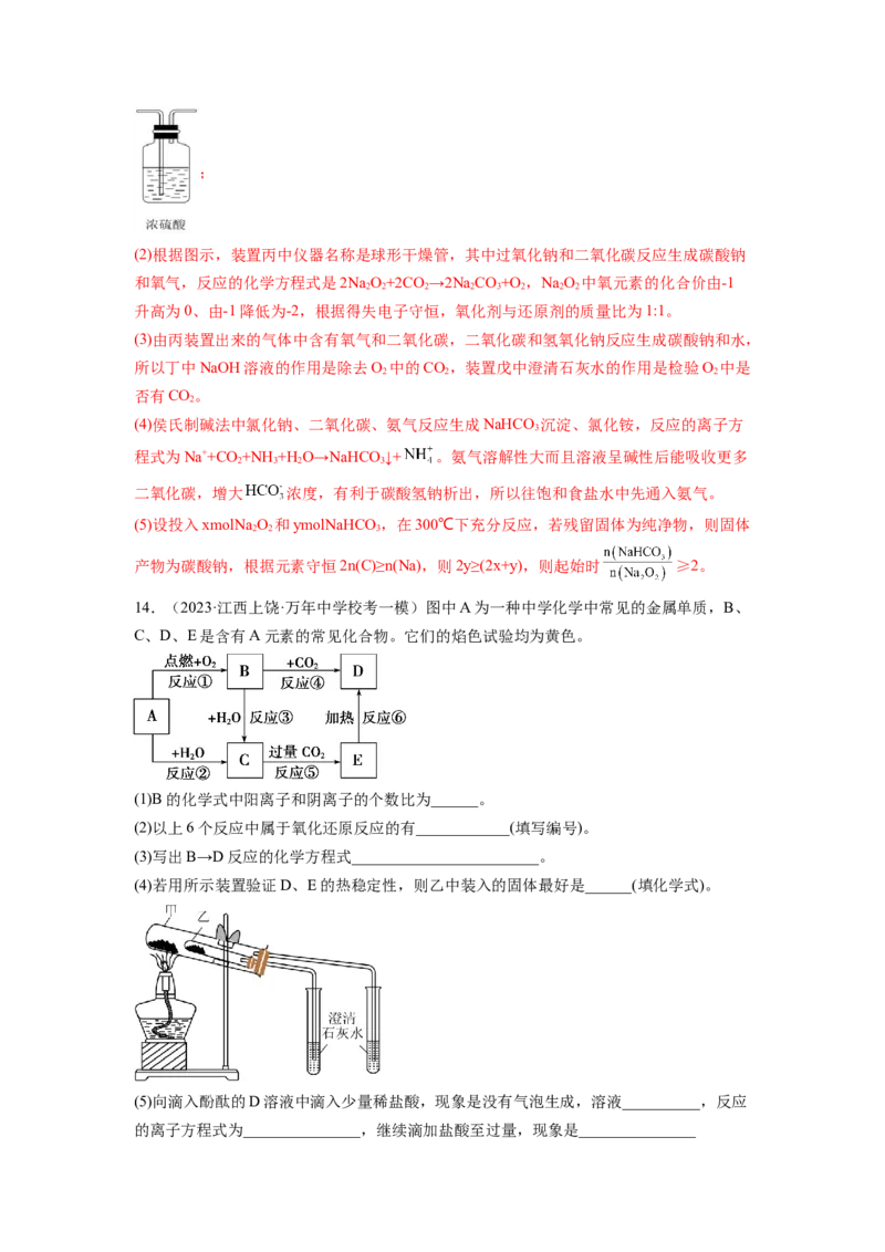 第08讲钠及其重要化合物（练习）（解析版）_05高考化学_新高考复习资料_2024年新高考资料_一轮复习资料_完2024年高考化学一轮复习讲练测(课件+讲义+练习)（新高考）_讲义+练习
