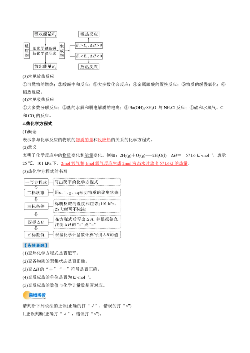 考点21化学反应的热效应（核心考点精讲精练）-备战2025年高考化学一轮复习考点帮（新高考通用）（解析版）_05高考化学_2025年新高考资料_一轮复习_备战2025年高考化学一轮复习考点帮