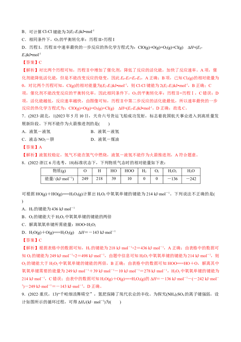 考点21化学反应的热效应（核心考点精讲精练）-备战2025年高考化学一轮复习考点帮（新高考通用）（解析版）_05高考化学_2025年新高考资料_一轮复习_备战2025年高考化学一轮复习考点帮
