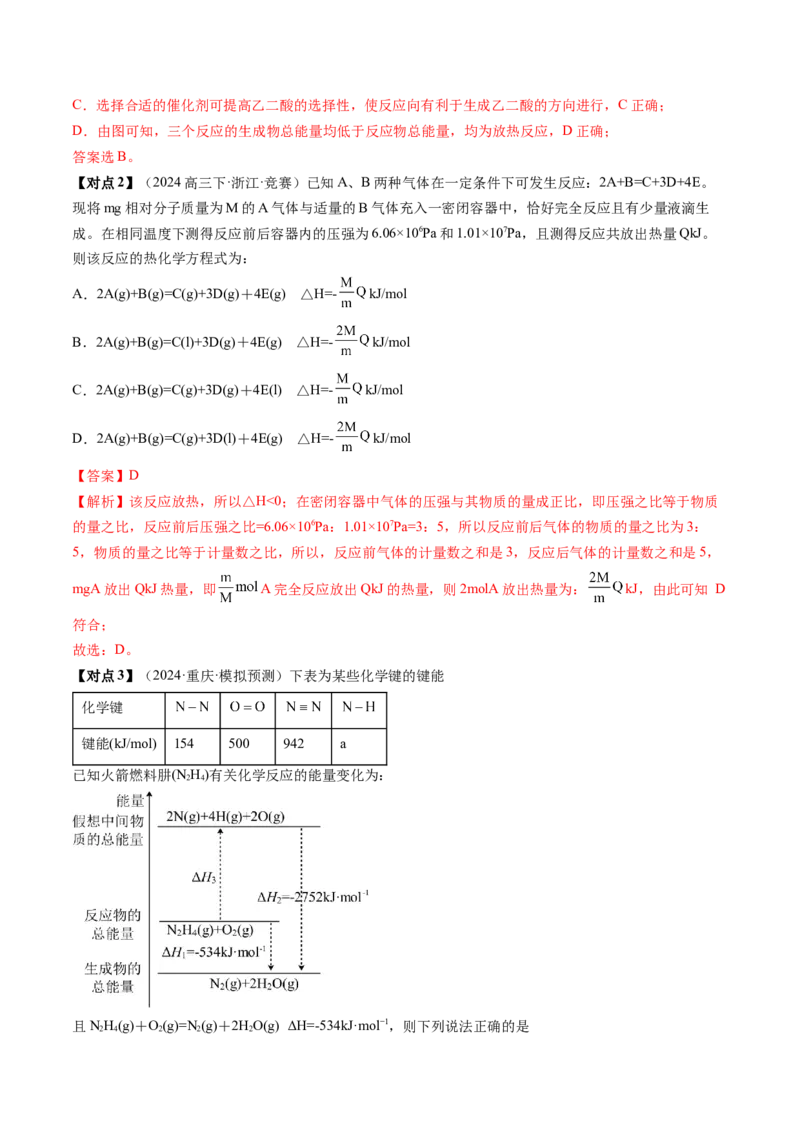 考点21化学反应的热效应（核心考点精讲精练）-备战2025年高考化学一轮复习考点帮（新高考通用）（解析版）_05高考化学_2025年新高考资料_一轮复习_备战2025年高考化学一轮复习考点帮