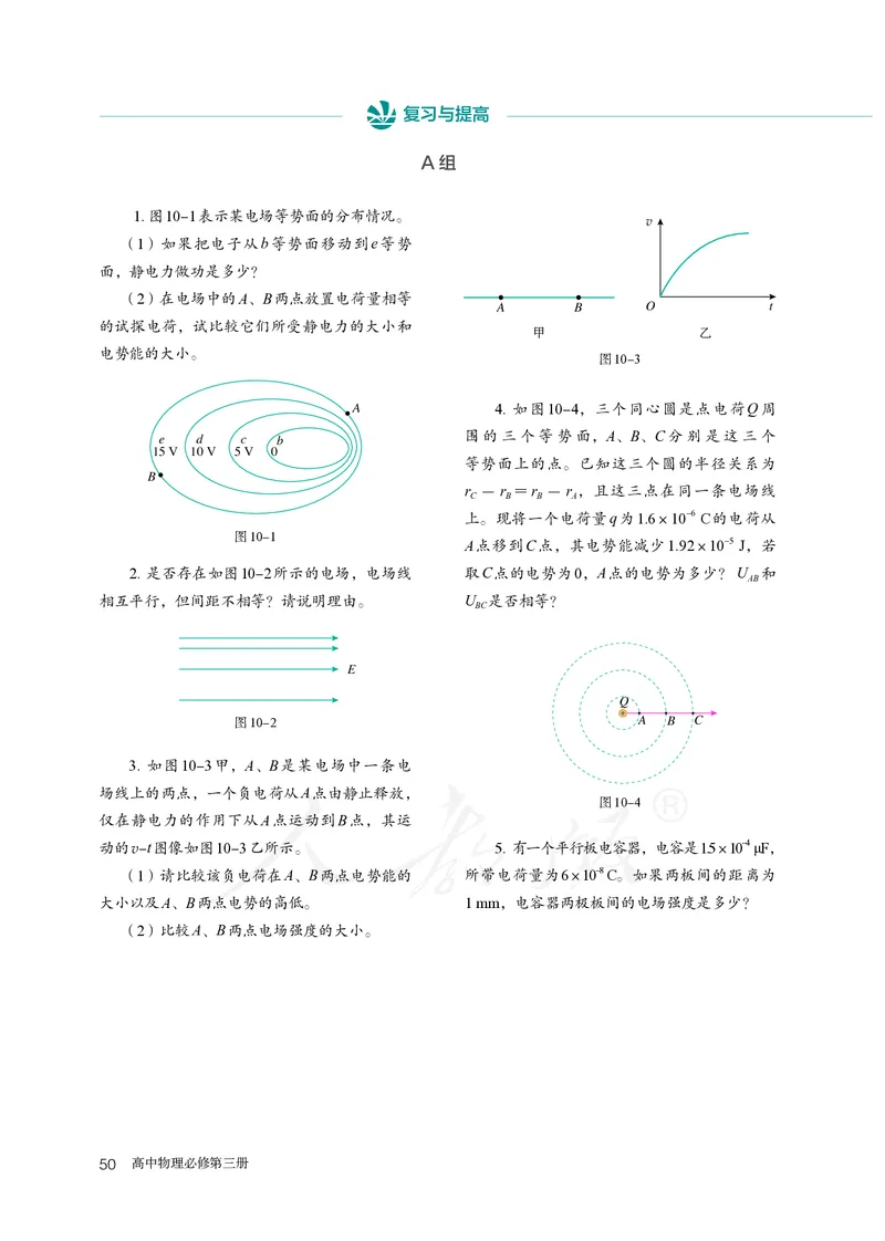 普通高中教科书&middot;物理必修第三册(1)_高中全套电子教材及答案。_01高中电子教材全套_物理_人教版_高中年级_必修第三册