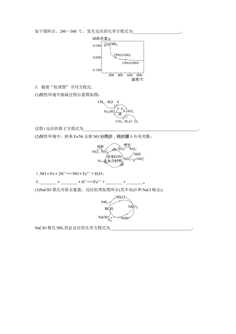 第1部分专题突破　专题5　题型专攻1　&ldquo;陌生情景下&rdquo;方程式的书写_05高考化学_通用版（老高考）复习资料_2023年复习资料_二轮复习_2023年高考化学二轮复习讲义+课件（全国版）_学生版