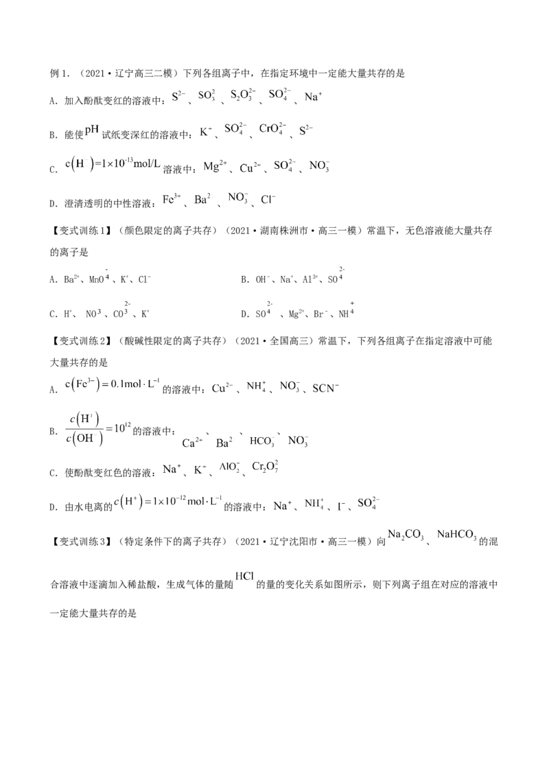 第05讲离子共存　离子的检验和推断（精讲）-2022年一轮复习讲练测（原卷版）_05高考化学_新高考复习资料_2022年新高考资料_2022年高考化学一轮复习讲练测