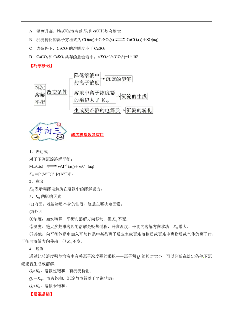 考点29沉淀溶解平衡（原卷版）_05高考化学_通用版（老高考）复习资料_2023年复习资料_一轮复习_备战2023年高考化学一轮复习考点帮（全国通用）