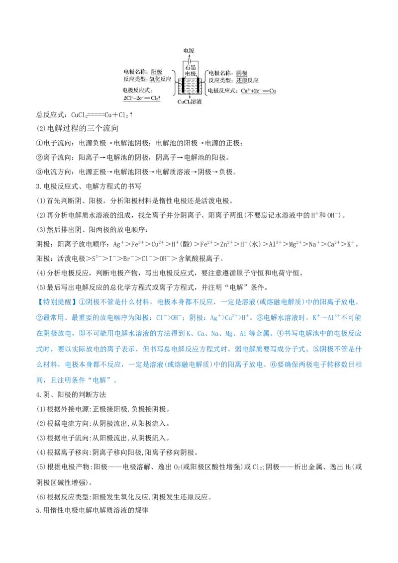 第19讲电解池　金属的电化学腐蚀与防护（精讲）-2022年一轮复习讲练测（原卷版）_05高考化学_新高考复习资料_2022年新高考资料_2022年高考化学一轮复习讲练测