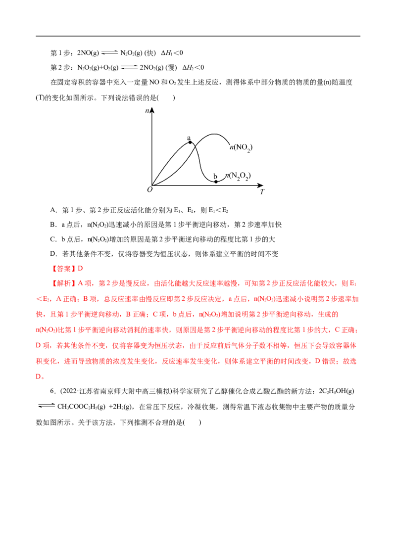 考点25化学反应速率与平衡图象（解析版）_05高考化学_通用版（老高考）复习资料_2023年复习资料_一轮复习_备战2023年高考化学一轮复习考点帮（全国通用）