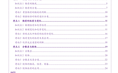 第01讲物质的分类及转化（讲义）（原卷版）_05高考化学_2025年新高考资料_一轮复习_2025年高考化学一轮复习讲练测（新教材新高考）_第一章物质及其变化