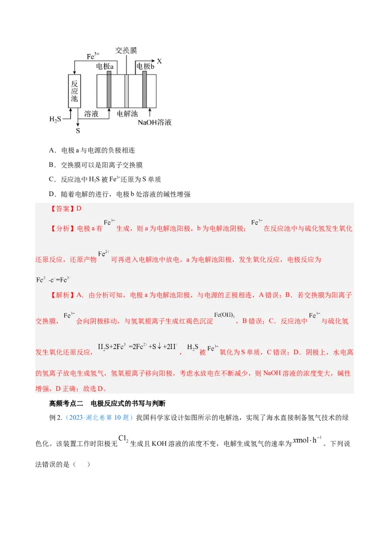 第17讲电解池金属的腐蚀与防护（讲）-2024年高考化学大一轮复习精讲精练+专题讲座（解析版）_05高考化学_2024年新高考资料_1.2024一轮复习