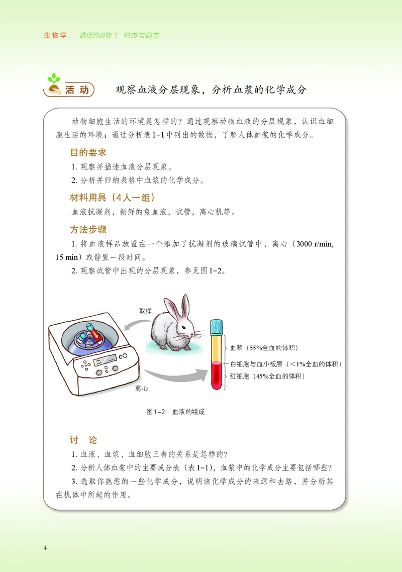 普通高中教科书&middot;生物学选择性必修1稳态与调节(1)_高中全套电子教材及答案。_01高中电子教材全套_生物学_浙科版_高中年级_选择性必修1稳态与调节
