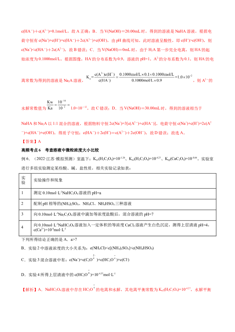 第25讲盐类水解（讲）-2023年高考化学一轮复习讲练测（全国通用）（解析版）_05高考化学_通用版（老高考）复习资料_2023年复习资料_一轮复习