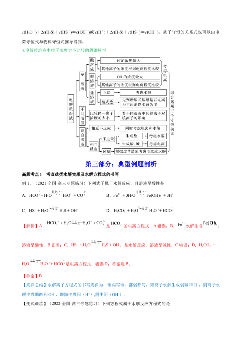 第25讲盐类水解（讲）-2023年高考化学一轮复习讲练测（全国通用）（解析版）_05高考化学_通用版（老高考）复习资料_2023年复习资料_一轮复习