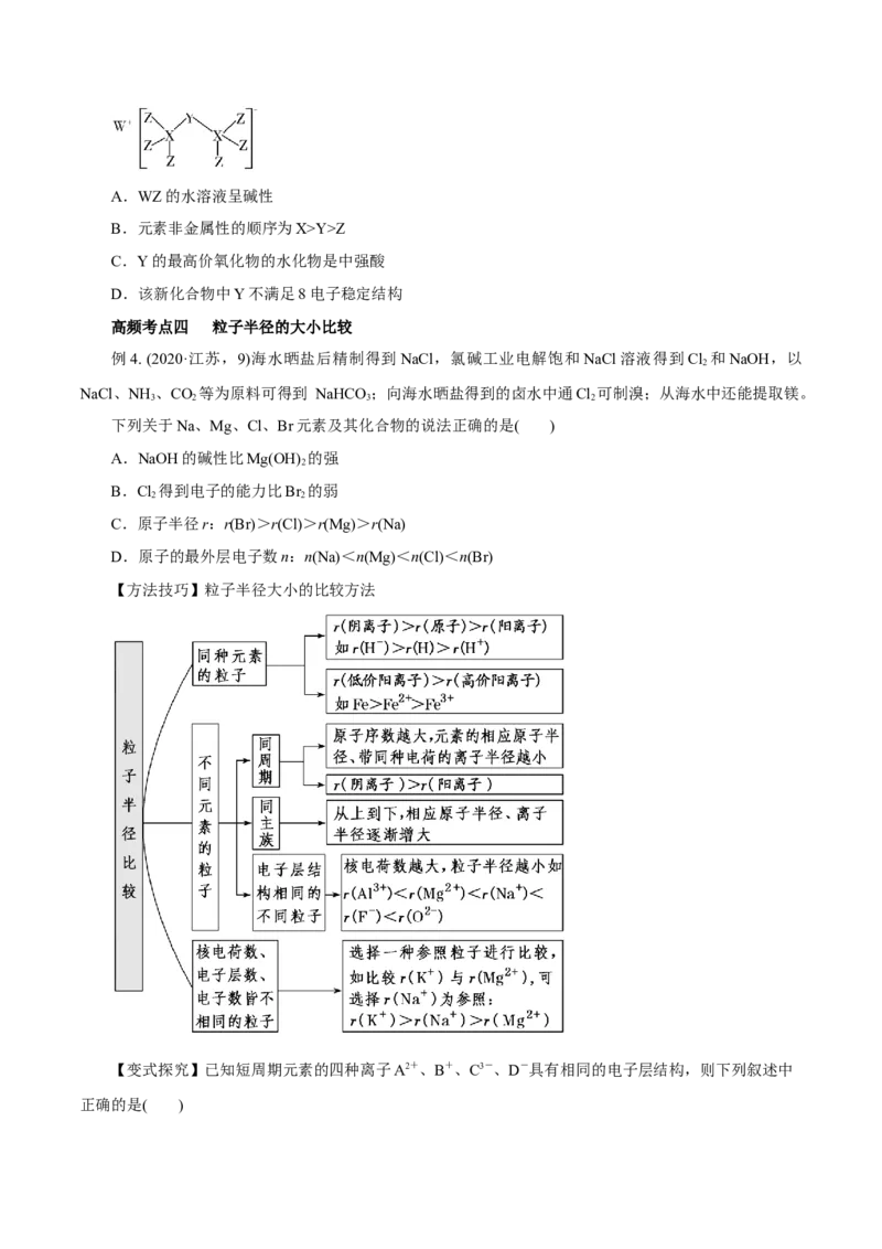 第14讲元素周期律和元素周期表（讲）-2023年高考化学一轮复习讲练测（原卷版）_05高考化学_新高考复习资料_2023年新高考资料_一轮复习_2023年高考化学一轮复习讲练测（新教材新高考）