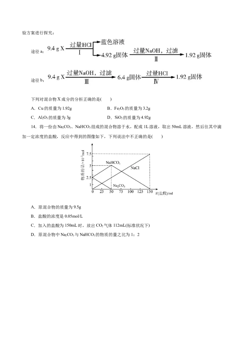 第06练物质的量-2023年高考化学一轮复习小题多维练（原卷版）_05高考化学_新高考复习资料_2023年新高考资料_一轮复习_2023年新高考化学一轮复习小题多维练