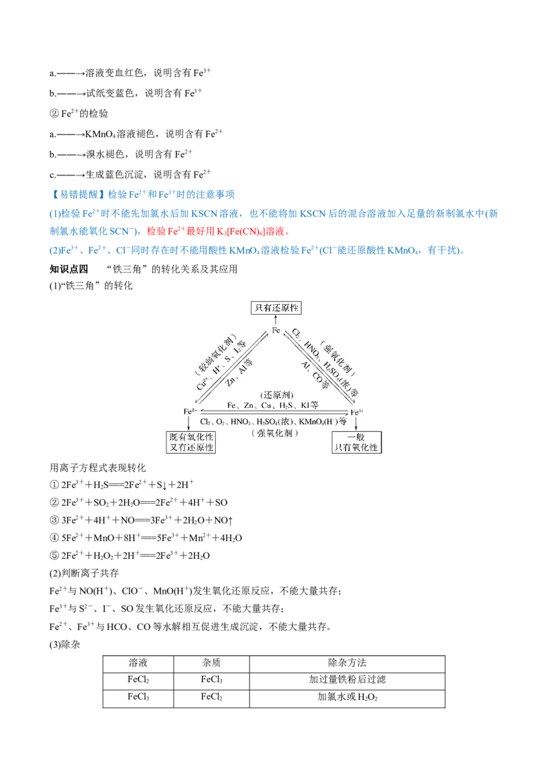 第09讲铁及其重要化合物（讲）-2023年高考化学一轮复习讲练测（全国通用）（解析版）_05高考化学_通用版（老高考）复习资料_2023年复习资料_一轮复习