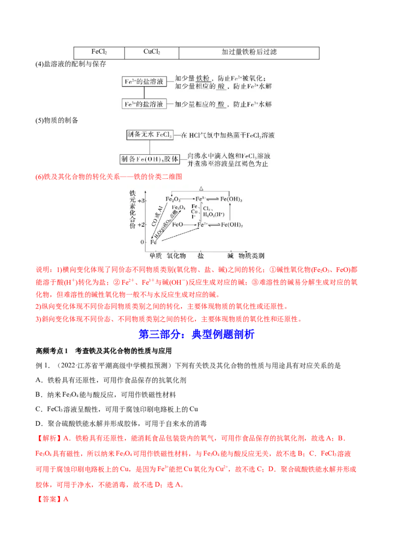 第09讲铁及其重要化合物（讲）-2023年高考化学一轮复习讲练测（全国通用）（解析版）_05高考化学_通用版（老高考）复习资料_2023年复习资料_一轮复习