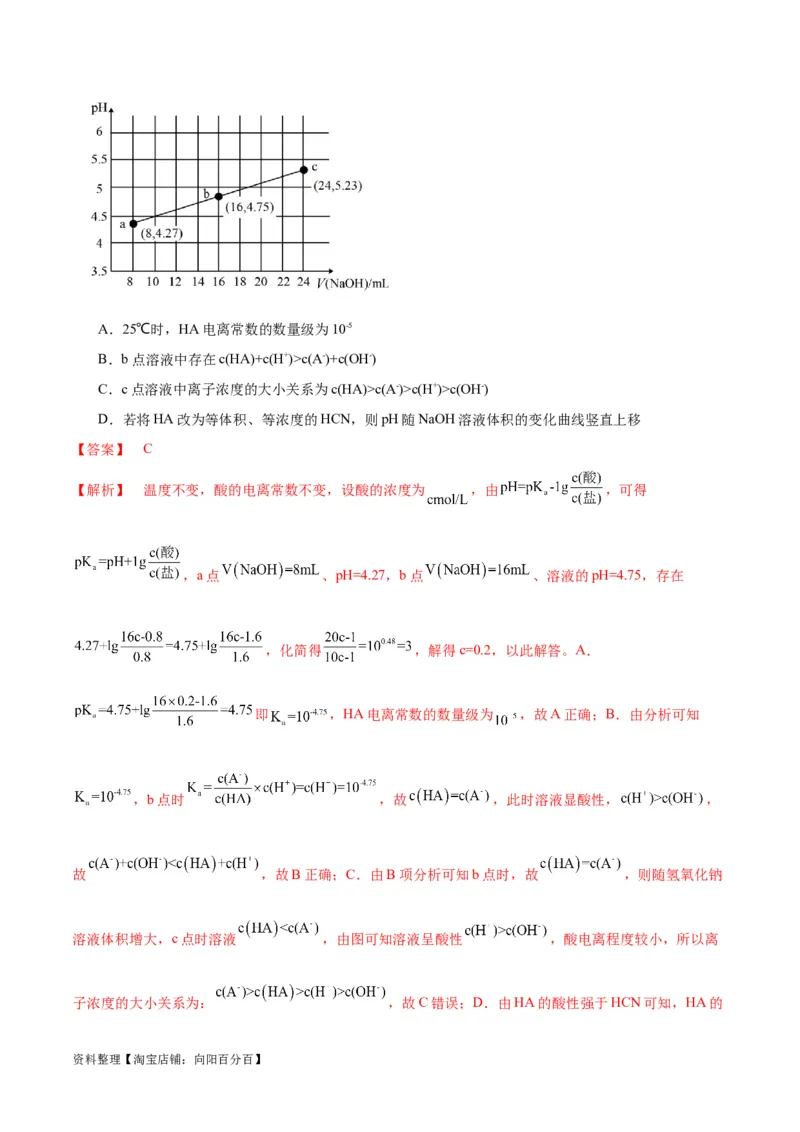 第28讲难溶电解质的溶解平衡及溶液中粒子浓度关系分析（教师版）_05高考化学_新高考复习资料_2024年新高考资料_一轮复习资料_大一轮课堂2024年高考化学大一轮复习课件+习题_习题