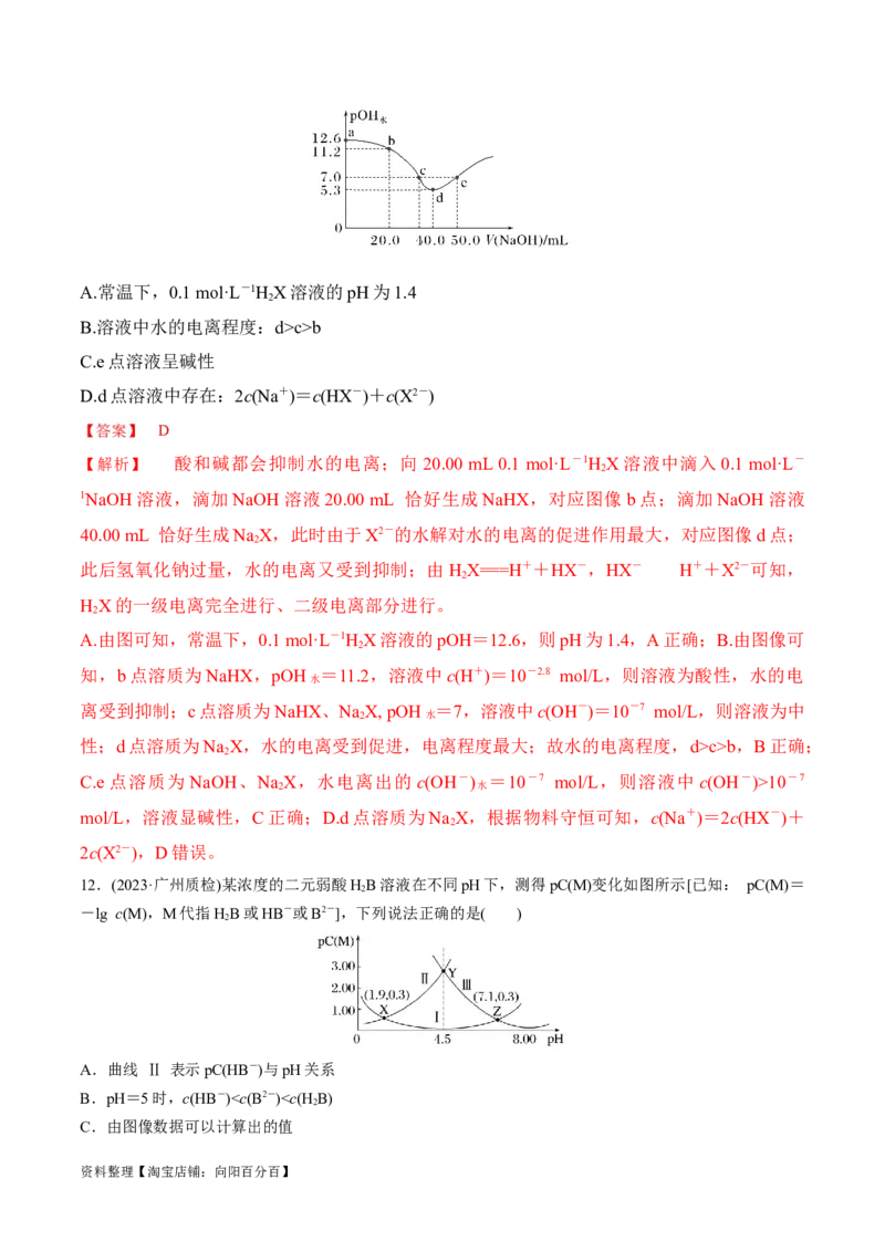 第28讲难溶电解质的溶解平衡及溶液中粒子浓度关系分析（教师版）_05高考化学_新高考复习资料_2024年新高考资料_一轮复习资料_大一轮课堂2024年高考化学大一轮复习课件+习题_习题
