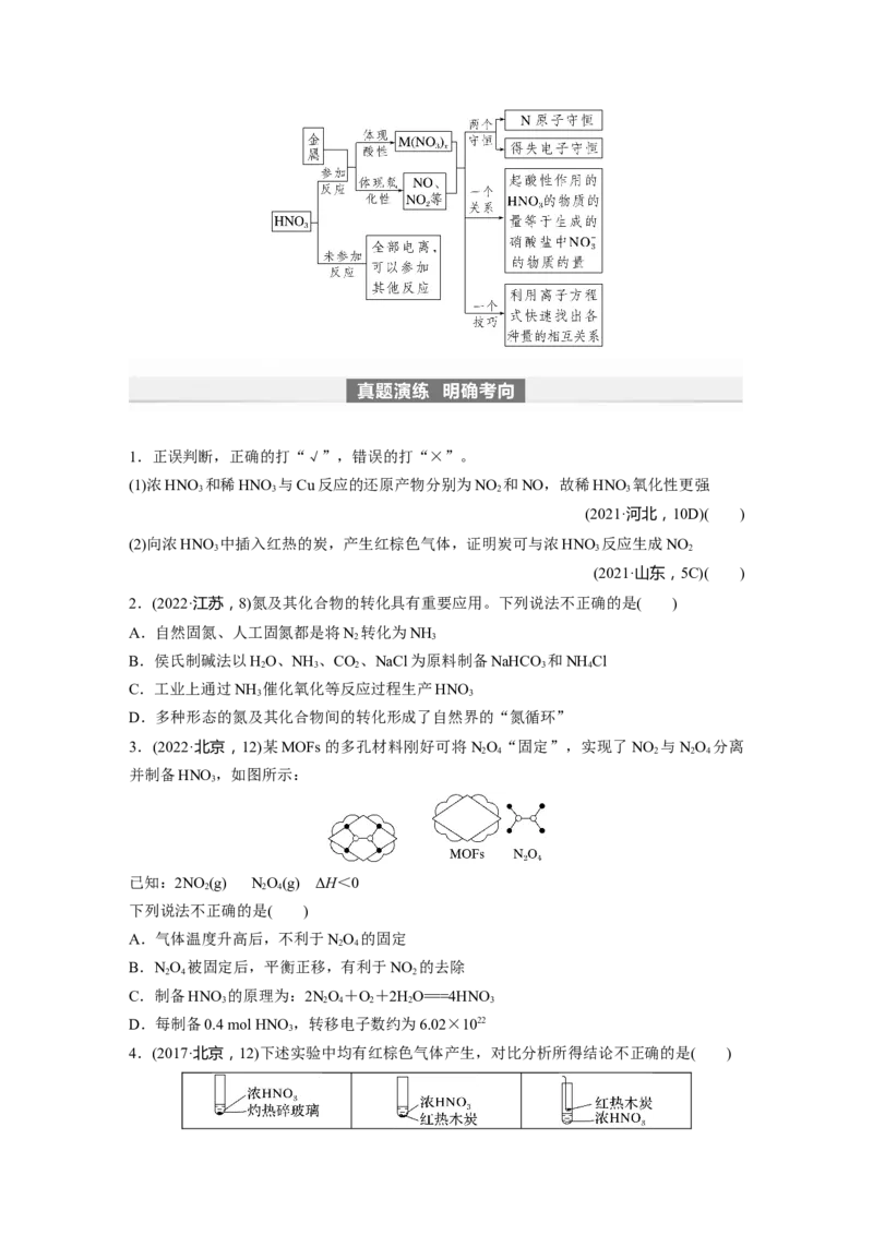 第5章第25讲　氮及其氧化物　硝酸_05高考化学_2024年新高考资料_1.2024一轮复习_2024年高考化学一轮复习讲义（新人教新高考版）_学生版在此文件夹_大一轮复习讲义