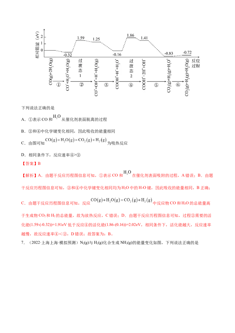 第17讲化学能与热能（练）-2023年高考化学一轮复习讲练测（全国通用）（解析版）_05高考化学_通用版（老高考）复习资料_2023年复习资料_一轮复习