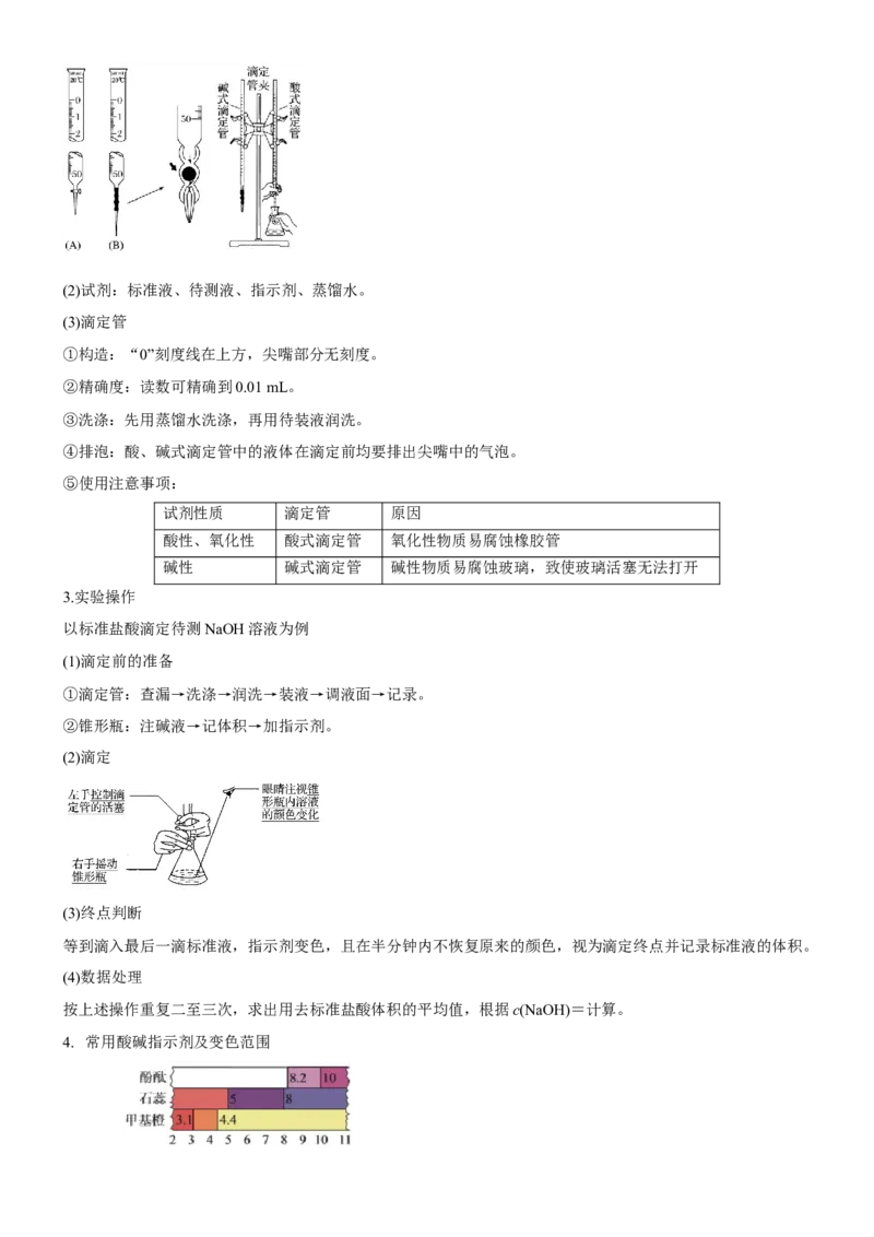 考点2水的电离与溶液的pH（核心考点精讲精练（原卷版）_05高考化学_新高考复习资料_2024年新高考资料_一轮复习资料_完备战2024年高考化学一轮复习考点帮（新高考专用）