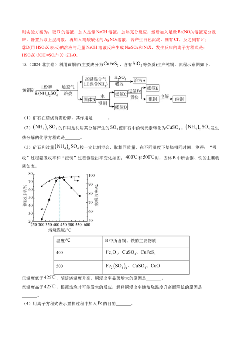 考点33工业流程题解题策略（核心考点精讲精练）-备战2025年高考化学一轮复习考点帮（新高考通用）（解析版）_05高考化学_2025年新高考资料_一轮复习_备战2025年高考化学一轮复习考点帮
