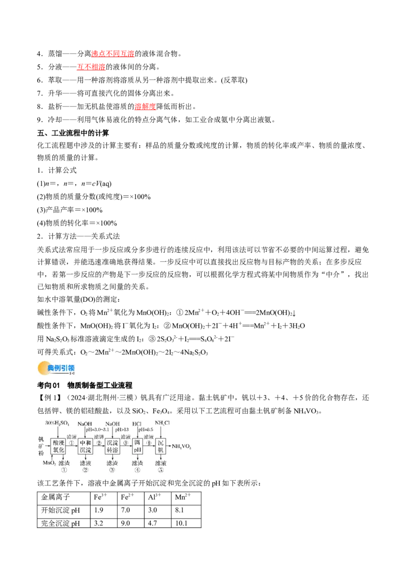 考点33工业流程题解题策略（核心考点精讲精练）-备战2025年高考化学一轮复习考点帮（新高考通用）（解析版）_05高考化学_2025年新高考资料_一轮复习_备战2025年高考化学一轮复习考点帮