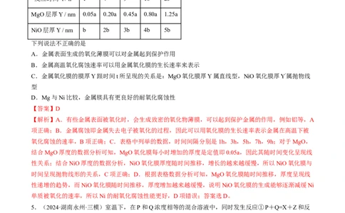 第01讲化学反应速率及其影响因素（练习）（解析版）_05高考化学_2025年新高考资料_一轮复习_2025年高考化学一轮复习讲练测（新教材新高考）_第七章化学反应速率与化学平衡