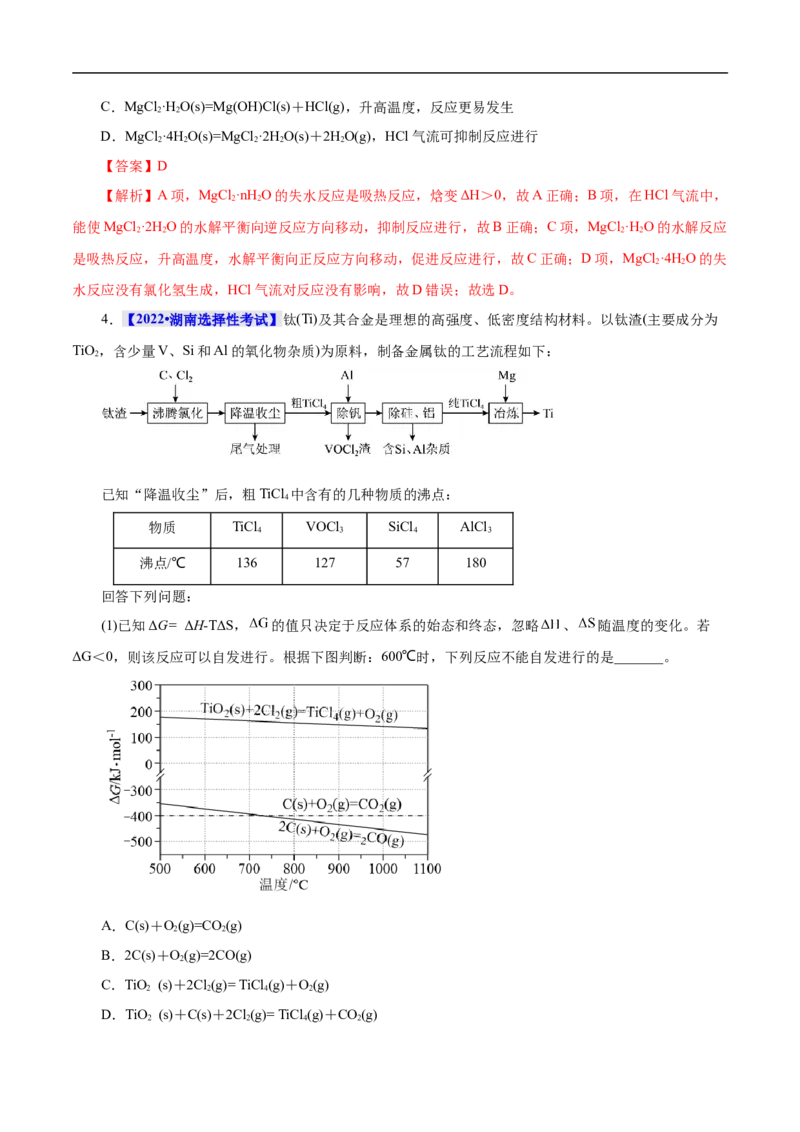 考点24化学反应的方向（解析版）_05高考化学_通用版（老高考）复习资料_2023年复习资料_一轮复习_备战2023年高考化学一轮复习考点帮（全国通用）
