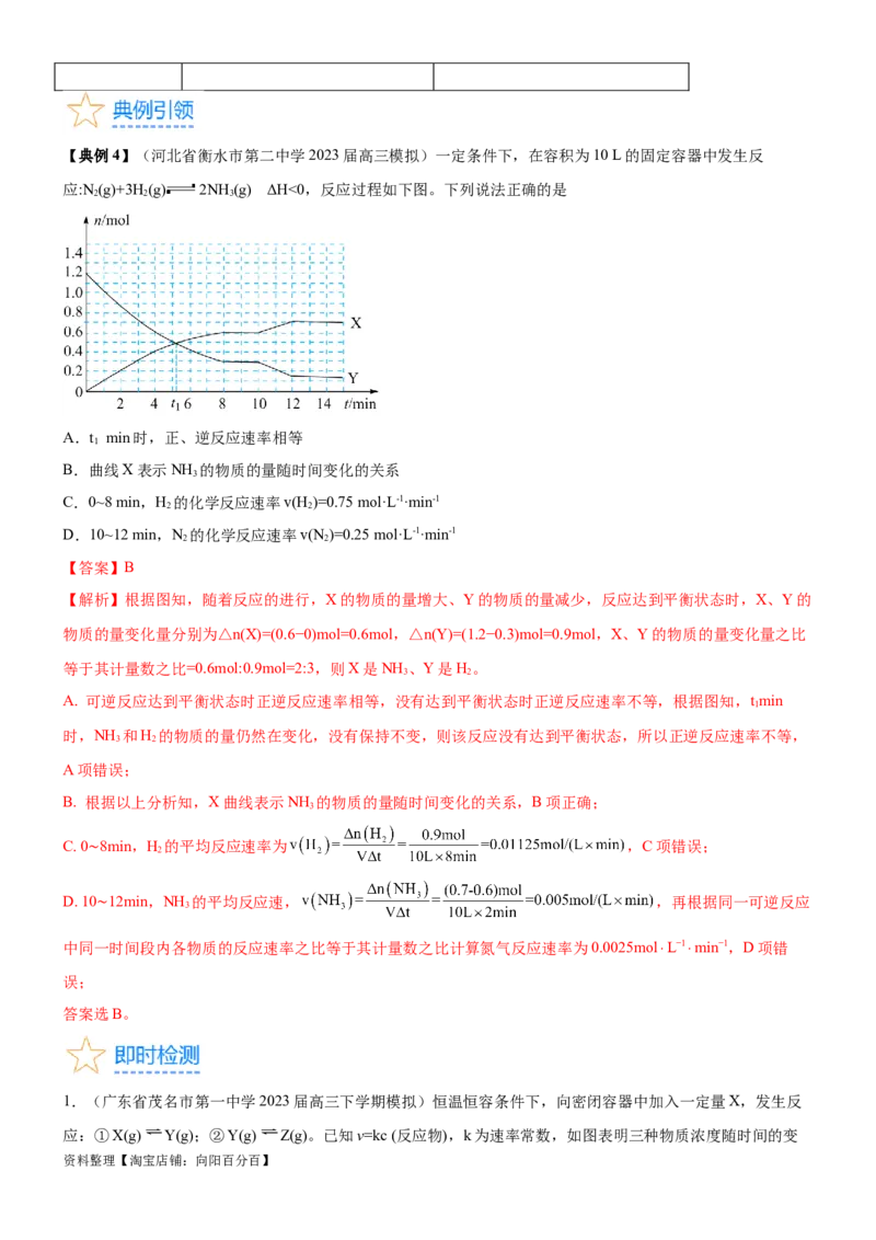 考点1化学反应速率（核心考点精讲精练）-备战2024年高考化学一轮复习考点帮（新高考专用）（解析版）_05高考化学_新高考复习资料_2024年新高考资料_一轮复习资料