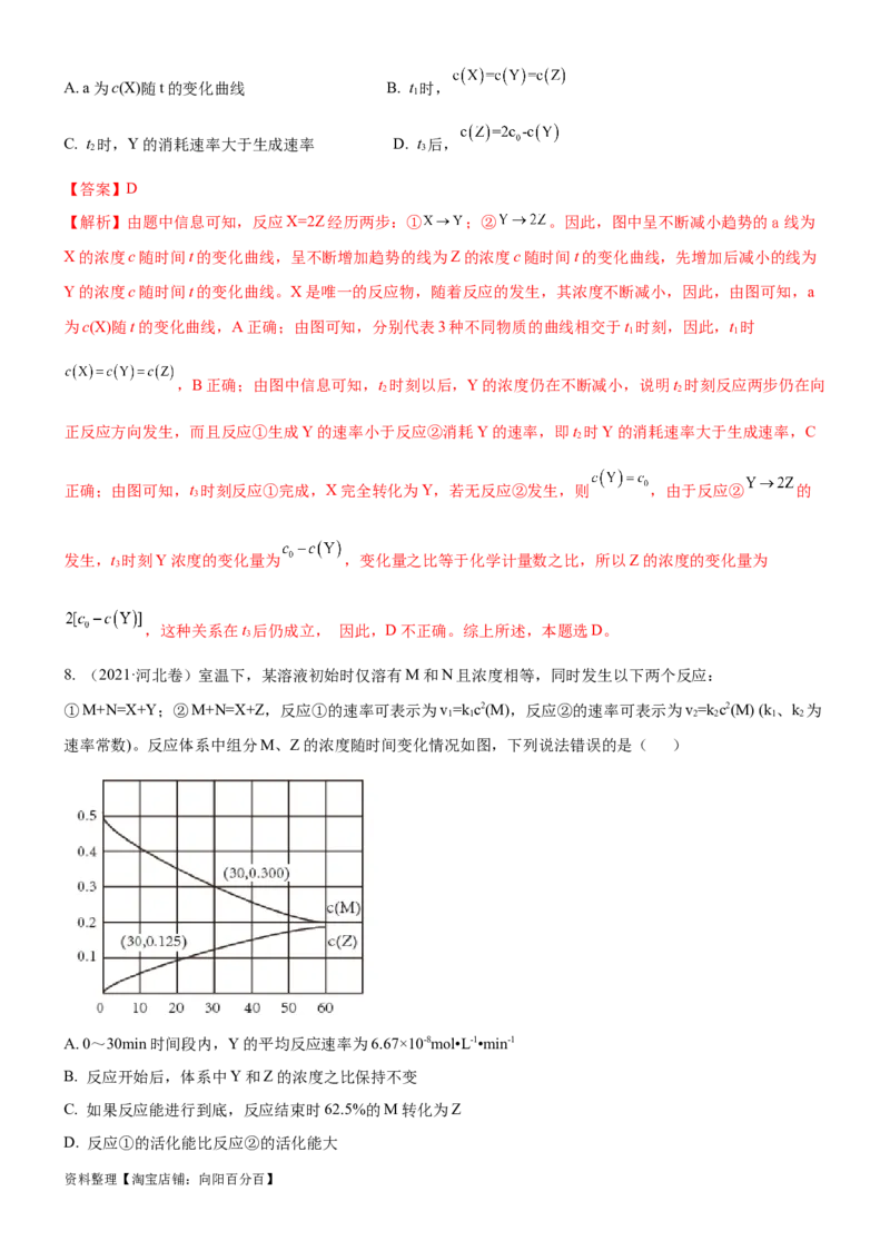 考点1化学反应速率（核心考点精讲精练）-备战2024年高考化学一轮复习考点帮（新高考专用）（解析版）_05高考化学_新高考复习资料_2024年新高考资料_一轮复习资料