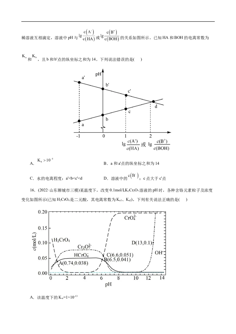 考点26弱电解质的电离（原卷版）_05高考化学_通用版（老高考）复习资料_2023年复习资料_一轮复习_备战2023年高考化学一轮复习考点帮（全国通用）