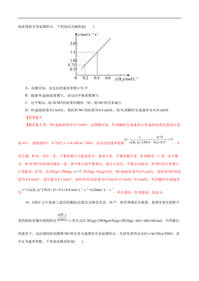 考点23化学平衡常数（解析版）_05高考化学_通用版（老高考）复习资料_2023年复习资料_一轮复习_备战2023年高考化学一轮复习考点帮（全国通用）